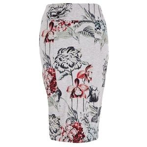 Melissa McCarthy Seven7 Ponte Floral Skirt 1X